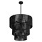 Jonathan Y Orson 24 in. 7-Light Coastal Bohemian Metal and Woven Paper Rope 3-Tier LED Chandelier, Black JYL9564B - alternate 11