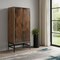 Homeroots 32in Copper and Black Distressed Solid Wood Frame Accent Cabinet With Two Doors 619967 - alternate 6