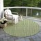 Homeroots 8' Green Ivory And Gray Round Striped Washable Indoor Outdoor Area Rug 597381 - alternate 9