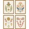 Homeroots Set Of Four Folk Flourish Gold Framed Print Wall Art, 4PK 525944 - alternate 4