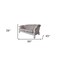 Homeroots 99" Ivory Velvet Damask Sofa And Toss Pillows With Bone Legs 491349 - alternate 3