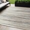 Homeroots 5' X 8' Ivory Brown And Gray Striped Washable Indoor Outdoor Area Rug 597254 - alternate 1