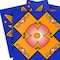 Homeroots 4" x 4" Blue and Gold Celestial Mosaic Peel and Stick Removable Tiles 400441 - alternate 5