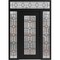 Vdomdoors Aluminum Door Iron 1688 Black Entry Steel Metal Classic Painted 60 x 94 (12+36+12 x 80+14)-Left Ins IRON1688EXD-BLK-W12+36+12xH80+14-LH-I - alternate 1