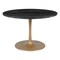 Homeroots 47" Gold Rounded Steel Pedestal Base Dining Table 394616 - alternate 8