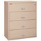 Fireking 4 Drawer, 1 Hr Fire & Impact Rated, 44" Wide Lateral Champagne 4-4422-CCH - alternate 1