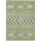 Homeroots 5' X 8' Green Taupe And Ivory Southwestern Washable Indoor Outdoor Area Rug 613898 - alternate 9