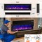 Edendirect 76.43-in W Black Wall mount LED Flat wall Electric Fireplace with Remote Control Included ZR-BI74 - alternate 8