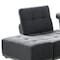 Homeroots Gray Polyester Modular U Shaped Seven Piece Corner Sectional 473572 - alternate 3