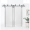 Sartodoors Slab Barn Door Panel, Planum 0017 White Silk and Aluminum Strips, Sturdy Finished Doors, Pocket Clo PLANUM0017S-WS-4284 - alternate 1
