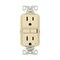 Eaton Wiring Devices Eaton Tamper-Resistant GFCI Receptacle, 125 V, 15 A, NEMA: NEMA 5-15R, Back, Side Wiring, Ivory TRGF15V-3-L - alternate 6