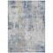 Homeroots 10' X 14' Denim Blue And Sky Blue Abstract Washable Indoor Outdoor Area Rug 587871 - alternate 8