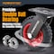 Powertec 8'' Caster Wheels, Heavy Duty Swivel Plate Casters with Rubber Knobby Tread 17051N - alternate 4