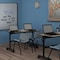 Regency Kobe Flip-Top Training Nesting Table W/ 2 M Stack Chairs, 48 in W, 24 in L, Noble Oak MKFT4824NO47GY - alternate 8