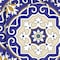 Homeroots 4" X 4" Blue White and Gold Mosaic Removable Tiles 399830 - alternate 4
