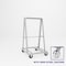Pucel Double Sided A-Frame Truck, 35 in W x 40.5 in D x 65.5 in H, 8 in Casters, Gray D-AFT-8S - alternate 1