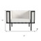 Homeroots 33" Black Metal Outdoor Arm Chair with Off White Cushion 527084 - alternate 7