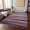 Homeroots 9' X 12' Burgundy Ivory And Blue Striped Washable Indoor Outdoor Area Rug 597311 - alternate 9