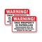 Signmission Warning This Property Is Patrolled Trespassers Will Be , 18'' X 24'', Heavy Gauge Aluminum, 2PK A-1824-2PACK-3000 - alternate 1