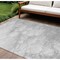 Homeroots 10' X 14' Silver Gray And Ivory Abstract Washable Indoor Outdoor Area Rug 582229 - alternate 1