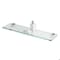 Fab Glass And Mirror Rectangle Glass Shelf 4-3/4in x 33in- 3/8in Thick Floating Shelf with 2 Free Chrome Brackets a GS-434x33CLR - alternate 1