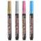 Marvy Uchida Broad Point Chalk Marker Metallic Fine Tip Set 4M, Gold, Silver, Blue, Red 482-4M - alternate 4