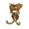 Homeroots Two Hook 2in Antiqued Gold Cast Iron Pig Wall Hooks 724077 - alternate 7