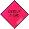 Eastern Metal Signs And Safety Detour Traffic Sign, 36 in H, 36 in W, Vinyl, Diamond, English, C/36-SBFP-3FH-HD-DETOUR AHEAD C/36-SBFP-3FH-HD-DETOUR AHEAD - alternate 1