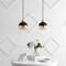 Jonathan Y Nixon 7.5" 1-Light Mid-Century Modern Metal/Glass Adjustable Drop Globe LED Pendants, Brass Gold, 2PK JYL3513A-SET2 - alternate 7