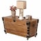 Vintiquewise Wooden Storage Trunk Bench with Wheels for Decorative Organization or Seating QI004860.L - alternate 6