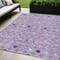 Homeroots 5' X 8' Lavender Ivory And Blue Geometric Washable Indoor Outdoor Area Rug 612197 - alternate 1
