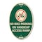 Signmission No Bike Parking on Handicap Access Ramp, 12 Inch X 18 Inch Architectural Oval, Heavy Gauge Aluminum A-OV-G-1218-23855 - alternate 1