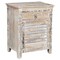 Homeroots 30" White Solid Wood Distressed One Drawer Nightstand 521206 - alternate 5