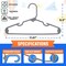 Lifemaster Plastic Kids Clothes Hanger, Children Clothes Hanger with Shoulder Notch, 11.6 Inch Space-Saving LMPKH20GY - alternate 4