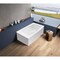 Kingston Brass 60" Acrylic Rectangular 2-Wall Corner Alcove Tub, Right Hand Drain, Glossy White VTAM6032R21TS - alternate 5