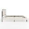 Martha Stewart Jett King Size Solid Wood Platform Bed w/Upholstered Base/Inset Paneled Headboard, Dark Brown/Beige MG-0900271F-K-DKBRN-BG-MS - alternate 9