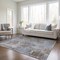 Homeroots 3' X 5' Mocha and Blue Abstract Washable Non Skid Indoor Outdoor Area Rug 564245 - alternate 9