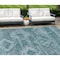 Homeroots 9' X 12' Teal Blue And Aqua Southwestern Washable Indoor Outdoor Area Rug 588736 - alternate 1