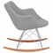 Leisuremod Willow Twill Fabric Eiffel Rocking Chair, Grey WR24GRT - alternate 9