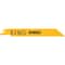 Dewalt 6" 6 TPI Straight Back Bi-Metal Reciprocating Saw Blade, Fast Wood Cutting (5 pack) DW4850 - alternate 1