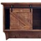 Homeroots 40in Brown Wood Five Hook Shelf With Barn Door Storage 370380 - alternate 6