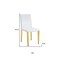 Homeroots Set of Four White and Gold Faux Leather and Metal Dining Side Chairs, 4PK 719653 - alternate 6