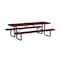 Leisure Craft Rectangle Portable Picnic Table, Burgundy, 8 ft L T8XPP-BURGUNDY - alternate 1