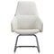 Leisuremod Celeste Office Chair in Upholstered Leather and Iron Frame, White CGO20WL - alternate 3