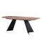 Homeroots 79" Brown and Black Wood And Steel Double Pedestal Base Dining Table 544710 - alternate 7