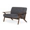 Homeroots 44in Gray And Brown Loveseat 480886 - alternate 7