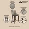 Manhattan Comfort Lucia Counter Stool in Taupe, 3PK 3-CS022-TP - alternate 8