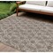 Homeroots 8' X 10' Ivory Taupe And Beige Floral Washable Indoor Outdoor Area Rug 582281 - alternate 1