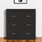 Homeroots 32" Black Three Drawer Dresser 479991 - alternate 6