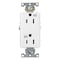 Leviton Plugs&Rcptcls, 15A, 125VAC, Wht, PBT, PK1 WDR15-W - alternate 1